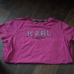 Karl Lagerfeld Pink Short Sleeve Tee